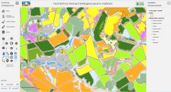 Distribution of agricultural crops in the  fields